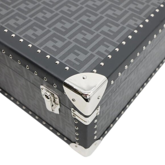 Fendi  FF Logo Large Zucca Canvas Rigid Suitcase Grey - Picture 9 of 14